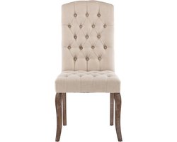 Comfortabele Eetkamerstoelen met Linnen-look Stof - Set van 2 – foto 3