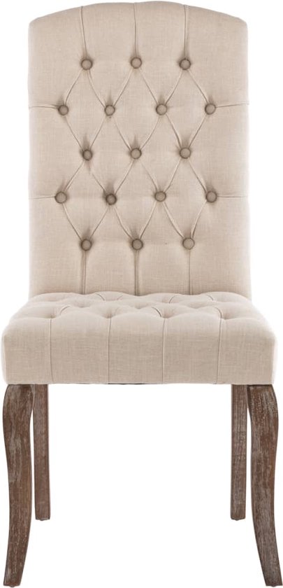 Comfortabele Eetkamerstoelen met Linnen-look Stof - Set van 2 – foto 4