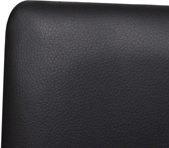 Set van 4 Elegante Eetkamerstoelen van Kunstleer en Staal – Zwart – foto 1