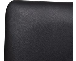 Set van 4 Elegante Eetkamerstoelen van Kunstleer en Staal – Zwart – foto 2