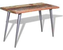Unieke Eettafel van Gerecycled Hout - 120x60 cm – foto 4