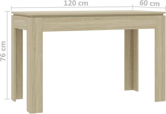 Eettafel met Sonoma Eikenlook - 120x60 cm – foto 2