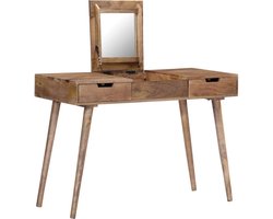 Elegante Kaptafel van Massief Mangohout met Spiegel en Opberglades – foto 3