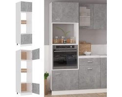 Keuken Opbergkast met 2 Deuren - Spaanplaat Betongrijs – foto 4