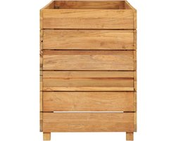 Verhoogde Plantenbak van Gerecycled Teakhout en Staal - 100x40x55 cm – foto 2