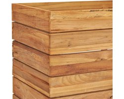 Verhoogde Plantenbak van Gerecycled Teakhout en Staal - 100x40x55 cm – foto 4