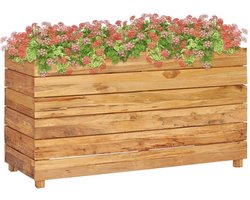 Verhoogde Plantenbak van Gerecycled Teakhout en Staal - 100x40x55 cm – foto 6