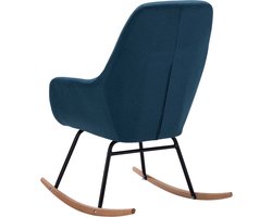 Moderne Schommelstoel met Zachte Bekleding - Blauw – foto 6