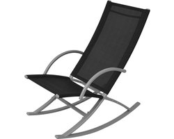 Comfortabele Tuinschommelstoelen Zwart (Set van 2) – foto 4