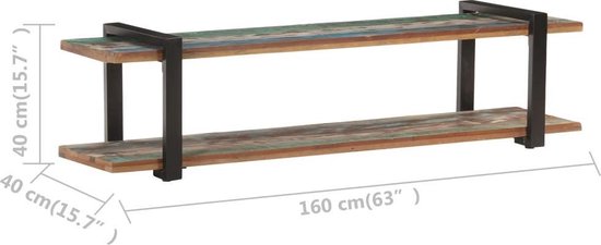 Stijlvol tv-meubel van massief gerecycled hout 160 cm – foto 3