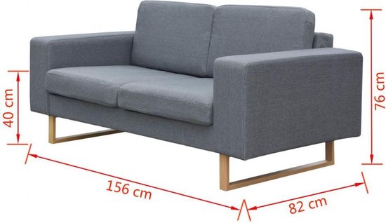Stijlvolle Tweezitsbank – Comfort en Design in Lichtgrijs – foto 1