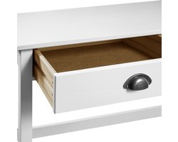 Wandtafel van Grenenhout met Twee Lades - Wit – foto 2