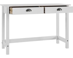 Wandtafel van Grenenhout met Twee Lades - Wit – foto 4