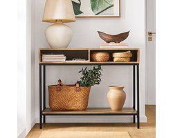 Moderne Console Haltafel met Ruime Opbergruimte en Metaalonderstel – foto 2
