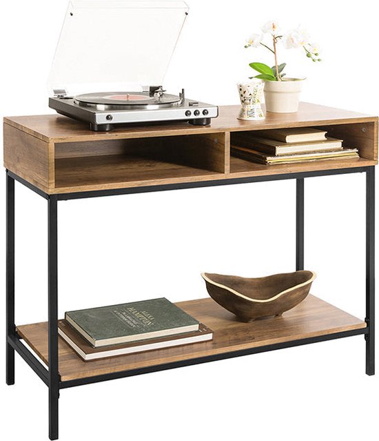 Moderne Console Haltafel met Ruime Opbergruimte en Metaalonderstel – foto 3