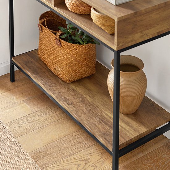 Moderne Console Haltafel met Ruime Opbergruimte en Metaalonderstel – foto 5