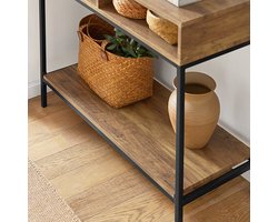 Moderne Console Haltafel met Ruime Opbergruimte en Metaalonderstel – foto 6