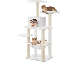 Moderne Krabpaal voor Katten met Diverse Speel- en Rustplekken, Wolkenwit – foto 2