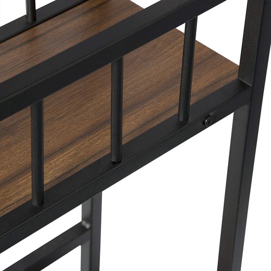 Elegante Bartafel - Hoge Keukentafel van Metaal en Donker Beukenlook – foto 2