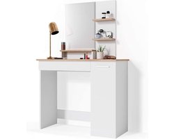 Moderne Witte Kaptafel met Spiegel en Opbergruimte – foto 3