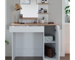 Moderne Witte Kaptafel met Spiegel en Opbergruimte – foto 5