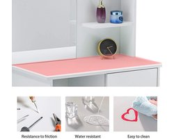 Elegante Witte Kaptafel met Spiegel en Comfortabele Kruk – foto 4