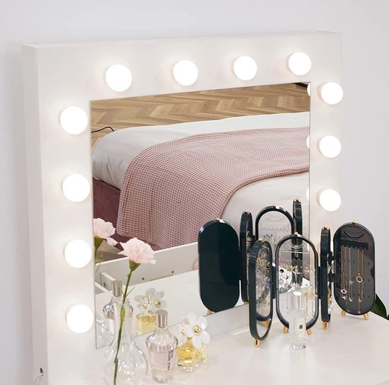 Luxe Kaptafel met Verstelbare LED-Verlichting en Comfortabele Kruk – foto 4