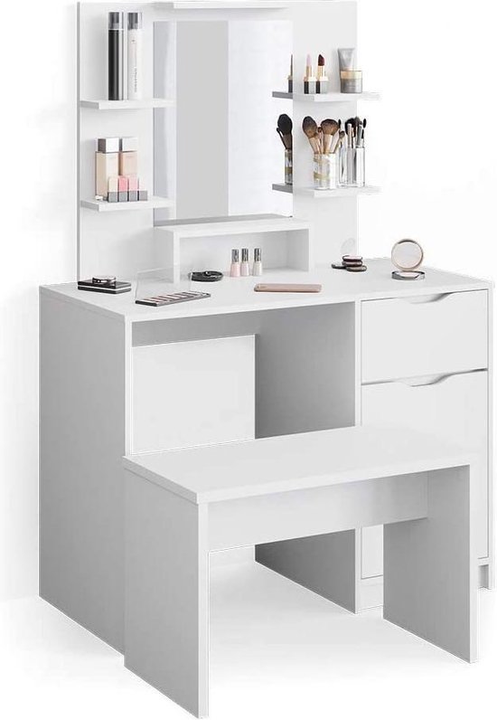 Elegante Kaptafel met Ruime Opbergmogelijkheden en Comfortabele Zitbank – foto 1