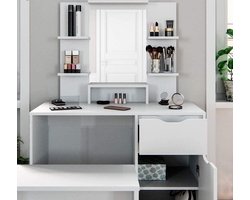 Elegante Kaptafel met Ruime Opbergmogelijkheden en Comfortabele Zitbank – foto 6