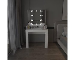 Elegante Kaptafel met LED-verlichting en Drie Spiegels – foto 3