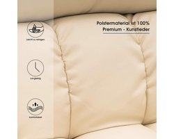Luxe Elektrische Relaxfauteuil met Sta-op en Ligfunctie - Crèmewit – foto 5
