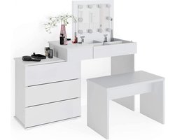 Luxe Kaptafel met LED Spiegel en Comfortabel Bankje – foto 3