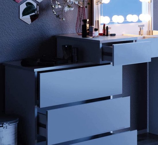 Luxe Kaptafel met LED Spiegel en Comfortabel Bankje – foto 5