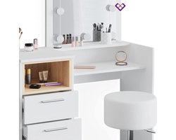 Luxe Kaptafel met LED Spiegel en Comfortabele Kruk – foto 6