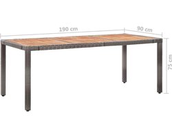 Luxe Polyrotan Tuingroep voor 8 Personen met Acaciahouten Tafel – foto 2