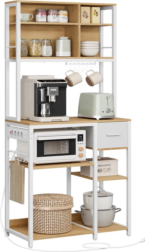 Multifunctioneel Keukenrek met Werkblad en Verstelbare Planken – foto 5