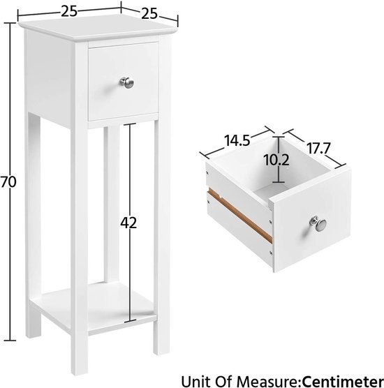 Elegant Nachtkastje - Nachttafel voor Slaapkamer of Woonkamer – foto 5