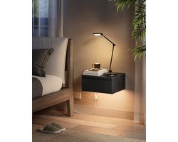 Set van 2 Zwevende Nachtkastjes met 3-kleuren LED Verlichting - Zwart – foto 3