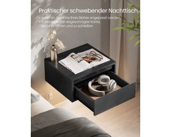 Set van 2 Zwevende Nachtkastjes met 3-kleuren LED Verlichting - Zwart – foto 6