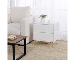 Veelzijdige Bijzettafel Set met Lades - Wit Modern Design – foto 6