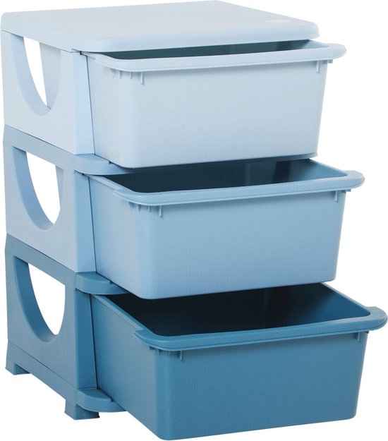 Kinderbankje met Opbergruimte - Blauw PP – foto 1