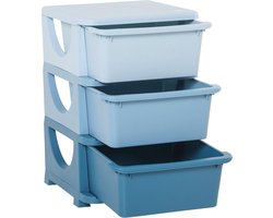 Kinderbankje met Opbergruimte - Blauw PP – foto 2
