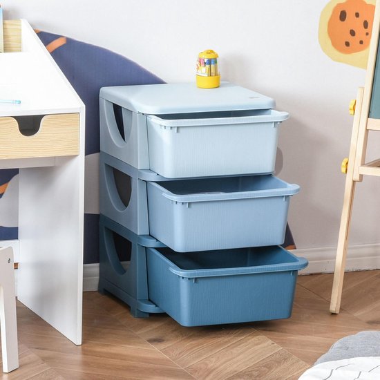 Kinderbankje met Opbergruimte - Blauw PP – foto 5