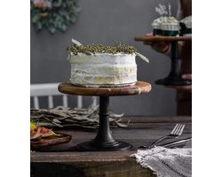 Houten Taartstandaard Set – Rustieke Presentatie voor Gebak en Desserts (Set van 3) – foto 4