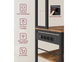 Multifunctionele Open Kast met Stopcontacten en Flexibele Opbergruimte – foto 5