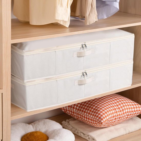 Praktische Opbergcontainer voor Onder Bed - Beige - 80 x 40 x 15 cm – foto 3