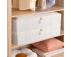 Praktische Opbergcontainer voor Onder Bed - Beige - 80 x 40 x 15 cm – foto 4