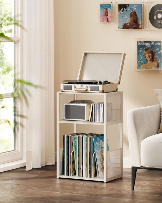 Stijlvolle Platenspelerstandaard met Opbergruimte voor Vinyl – foto 1