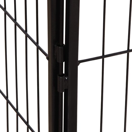 Veelzijdige en veilige dierenren - Zwart metalen buitenverblijf voor huisdieren – foto 5