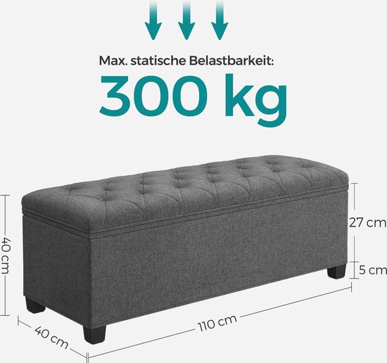Veelzijdige Opbergbank - Opvouwbare Zitbank met Ruime Opbergruimte – foto 1